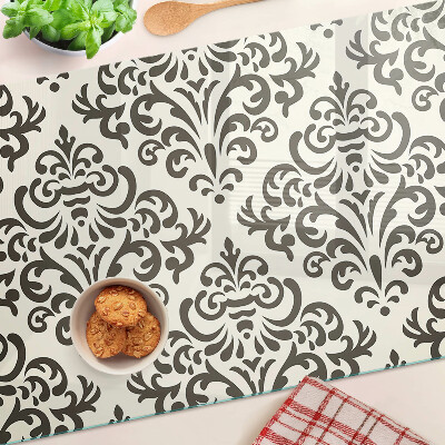 Szklana deska kuchenna Wzór roślinny w stylu barokowym