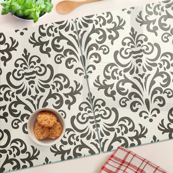 Szklana deska kuchenna Wzór roślinny w stylu barokowym