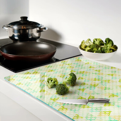 Deska kuchenna szklana Geometria w pastelowych kolorach