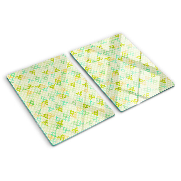 Deska kuchenna szklana Geometria w pastelowych kolorach