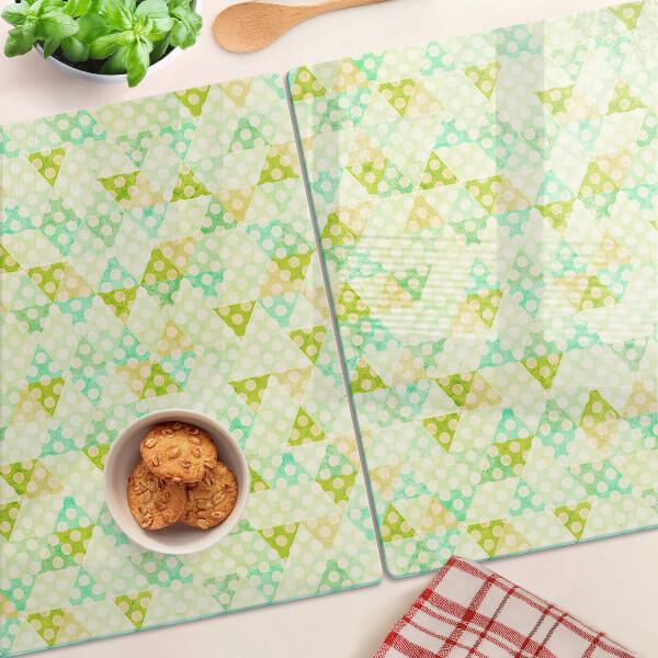 Deska kuchenna szklana Geometria w pastelowych kolorach