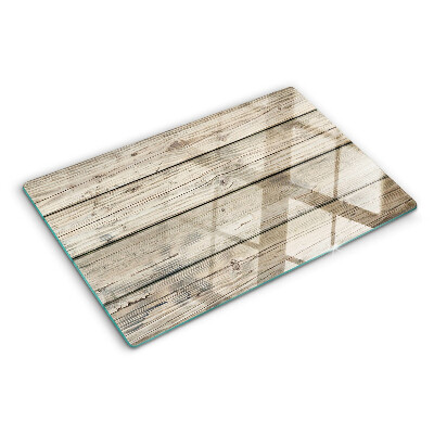 Snijplanken van glas Houten plank in rustieke stijl