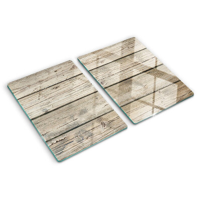 Snijplanken van glas Houten plank in rustieke stijl
