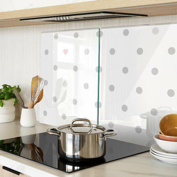 Deska kuchenna szklana Kropki i serce