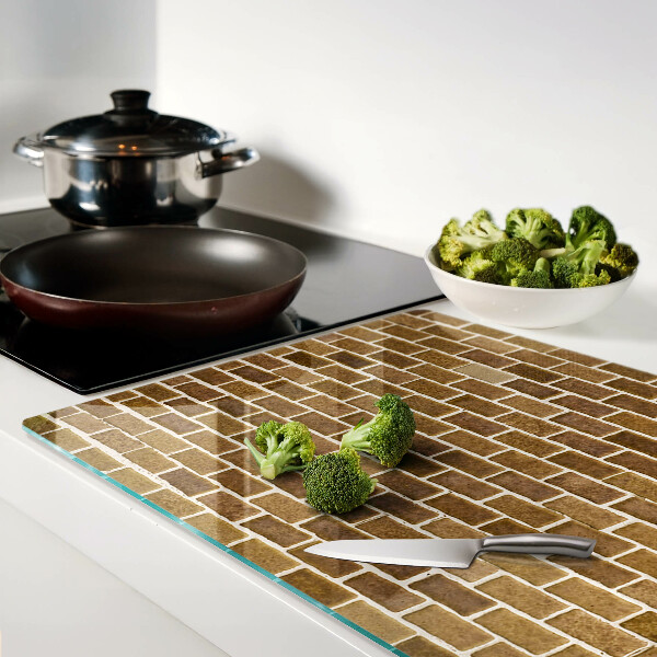 Glazen snijplanken Bakstenen muur