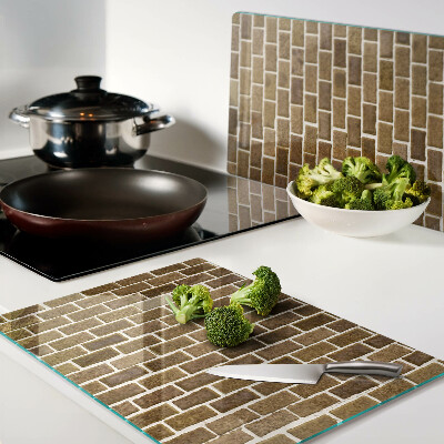 Szklana deska do krojenia Ceglana ściana