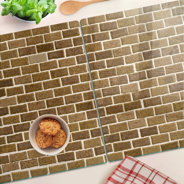 Glazen snijplanken Bakstenen muur