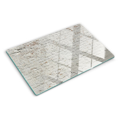 Glazen snijplanken Bakstenen muur in loftstijl