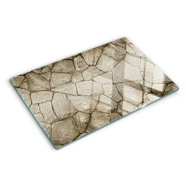Snijplanken glas Mozaïek van steen in bruine tinten