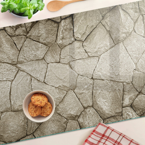 Szklana deska kuchenna Kamienna mozaika w odcieniach brązu
