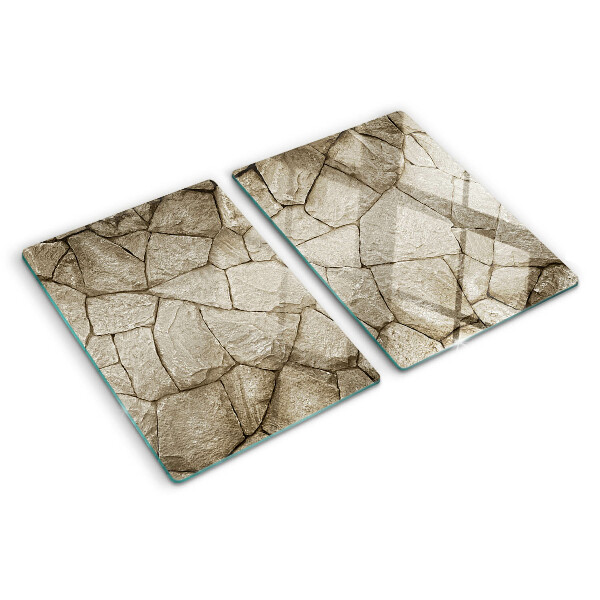 Snijplanken glas Mozaïek van steen in bruine tinten