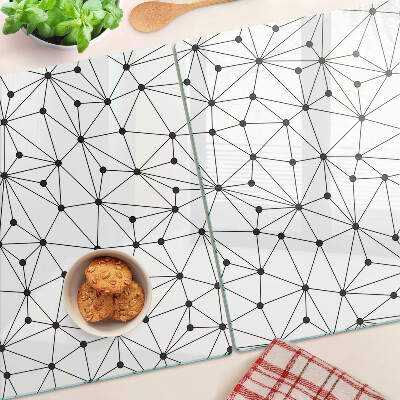 Deska kuchenna szklana Geometria sieciowa