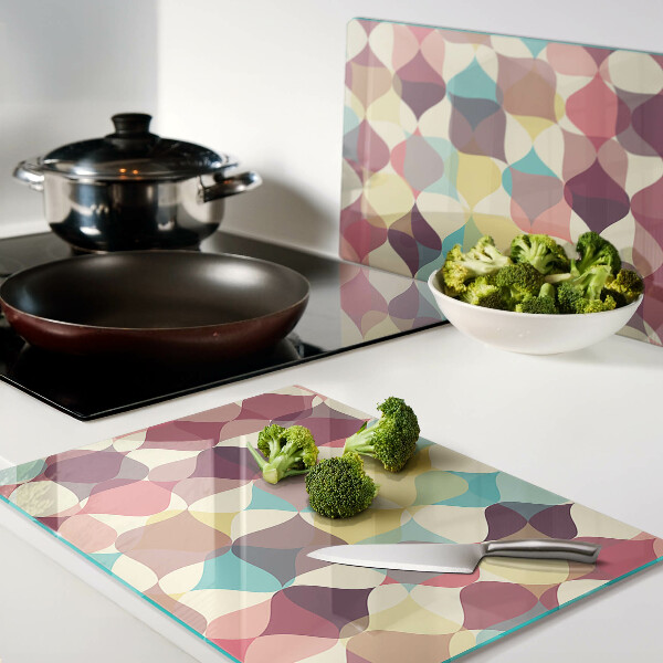 Snijplanken glas De geometrie van gekleurde cirkels