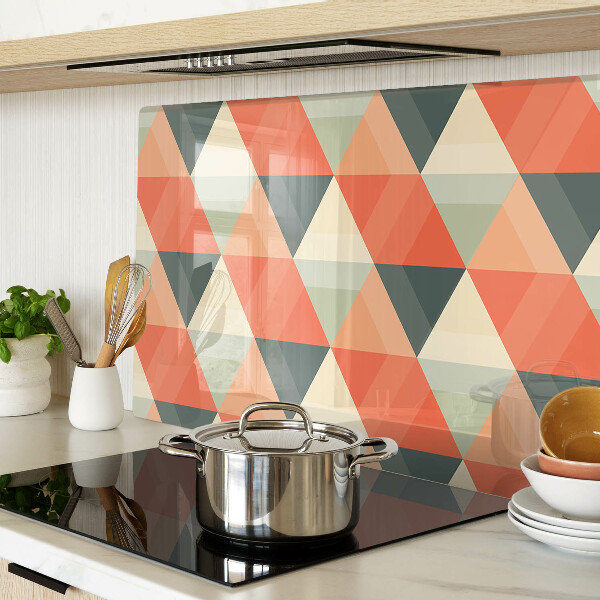 Szklana deska do krojenia Trójkąty w odcieniach pomarańczu