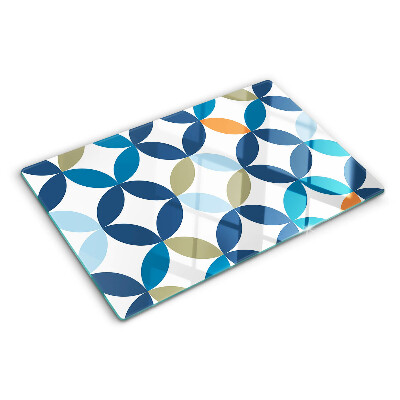 Szklana deska do krojenia Geometryczne liście w różnych kolorach