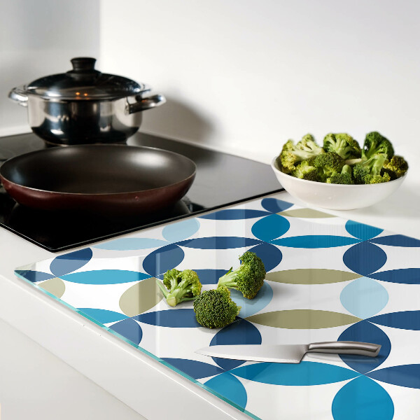 Snijplanken van glas Geometrische bladeren in verschillende kleuren