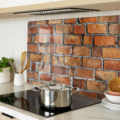 Szklana deska do krojenia Ceglana ściana