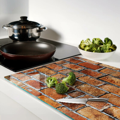 Szklana deska do krojenia Ceglana ściana