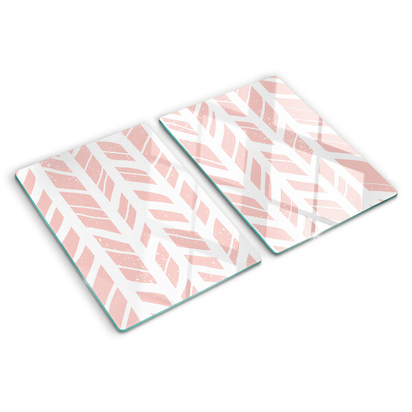 Snijplanken van glas Bladeren in een roze tint