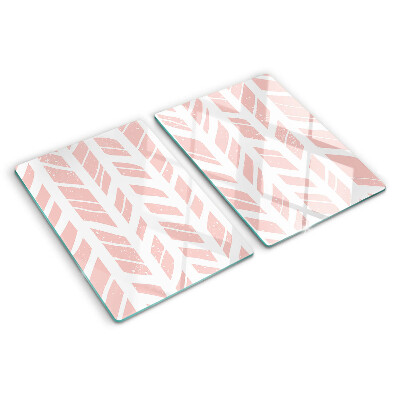 Snijplanken van glas Bladeren in een roze tint