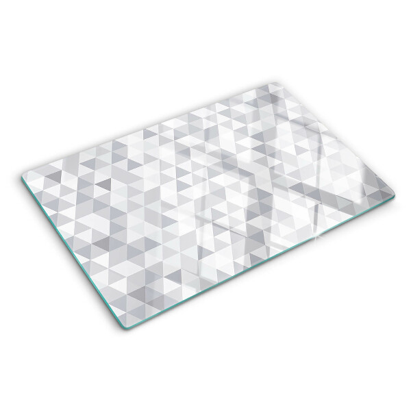Snijplanken glas Driehoekmotief in grijstinten