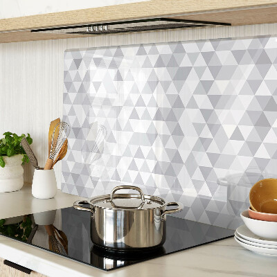 Deska kuchenna szklana Motyw trójkątów w odcieniach szarości
