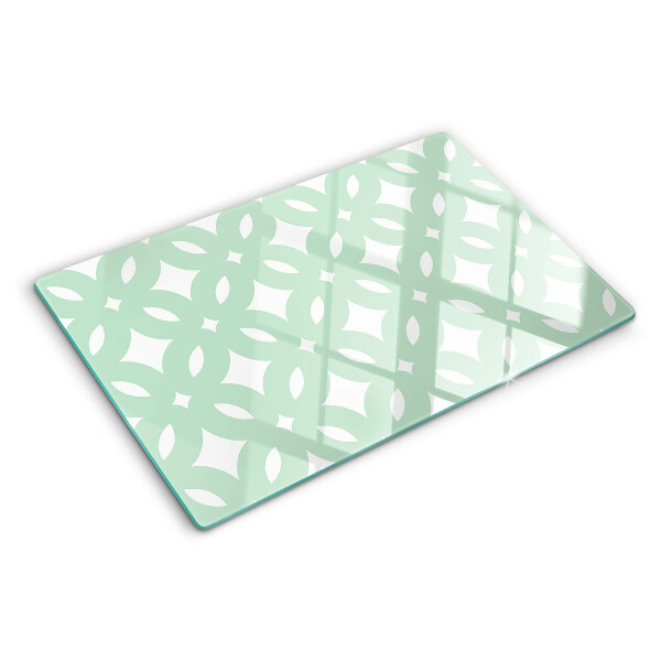 Glazen snijplanken Geometrische patronen in pastelkleuren