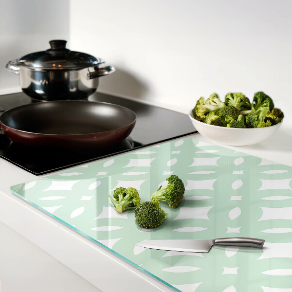 Glazen snijplanken Geometrische patronen in pastelkleuren