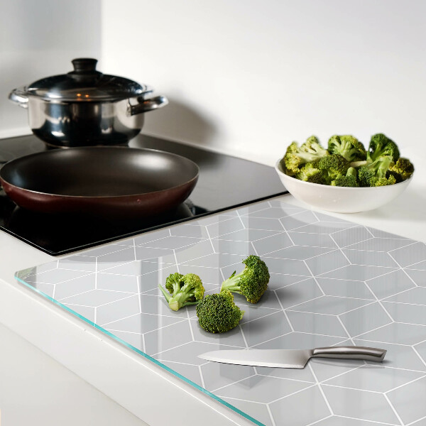 Szklana deska do krojenia Sześciokątna siatka geometryczna