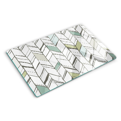 Szklana deska kuchenna Liściaste wzory w odcieniach zieleni