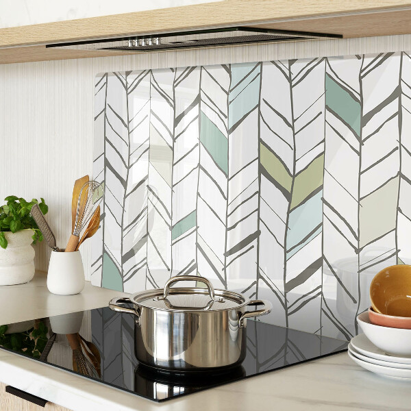 Szklana deska kuchenna Liściaste wzory w odcieniach zieleni