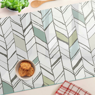 Glazen snijplanken Bladpatronen in verschillende tinten groen