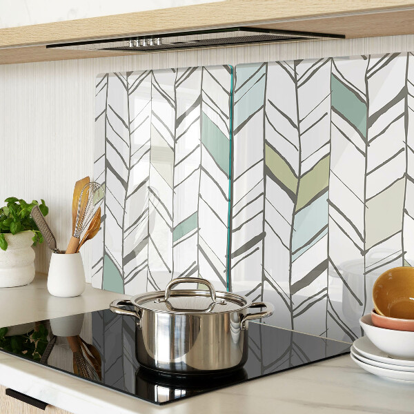 Szklana deska kuchenna Liściaste wzory w odcieniach zieleni