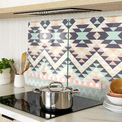 Snijplanken glas Geometrisch motief in pastelkleuren