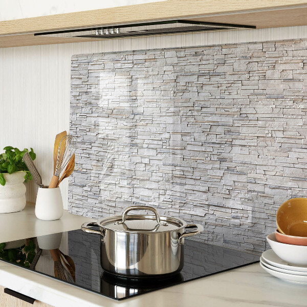 Deska kuchenna szklana Kamienna ściana z cegieł
