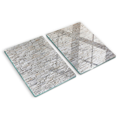 Deska kuchenna szklana Kamienna ściana z cegieł