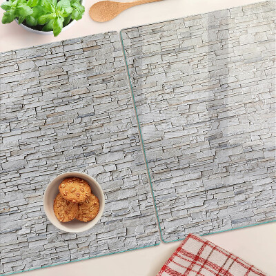 Deska kuchenna szklana Kamienna ściana z cegieł
