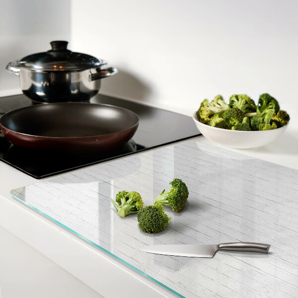 Glazen snijplanken Witte vloerplanken