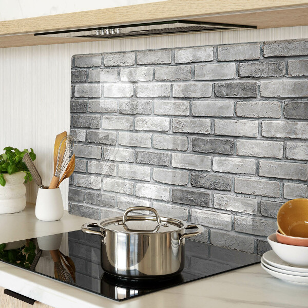 Szklana deska do krojenia Ceglana ściana w odcieniach szarości