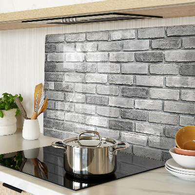 Szklana deska do krojenia Ceglana ściana w odcieniach szarości