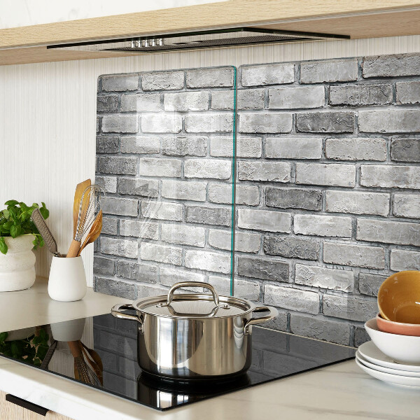 Szklana deska do krojenia Ceglana ściana w odcieniach szarości