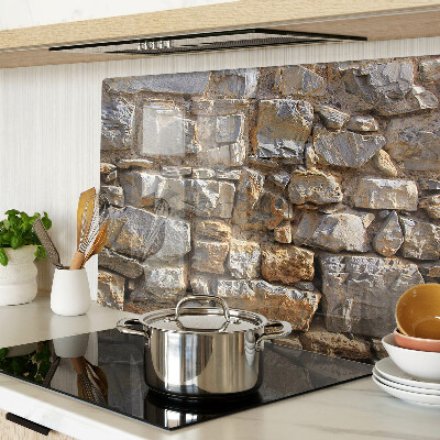 Szklana deska kuchenna Kamienna ściana