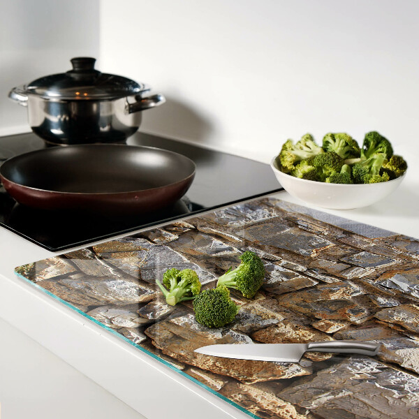 Szklana deska kuchenna Kamienna ściana