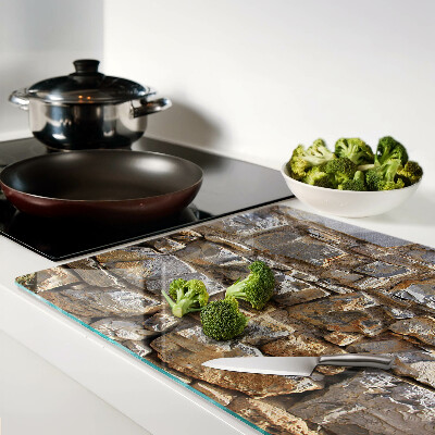 Szklana deska kuchenna Kamienna ściana