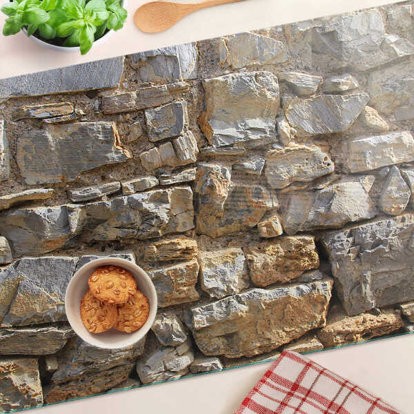 Szklana deska kuchenna Kamienna ściana