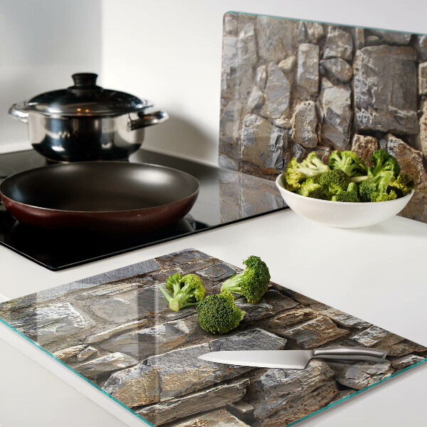 Szklana deska kuchenna Kamienna ściana