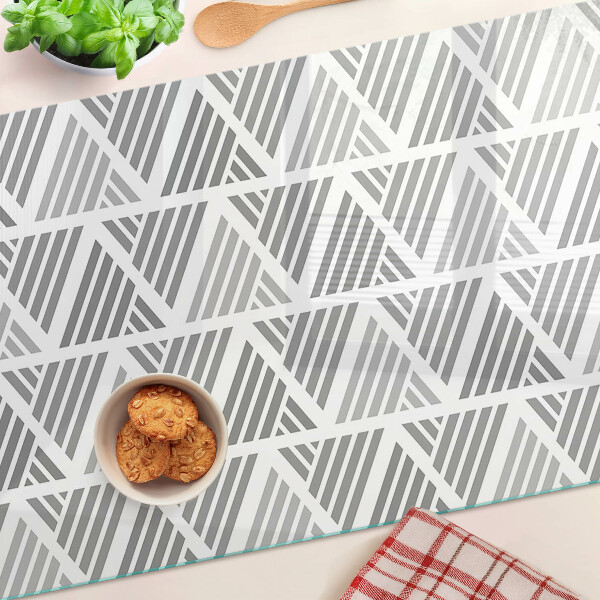 Deska kuchenna szklana Geometryczne wzory w odcieniach szarości