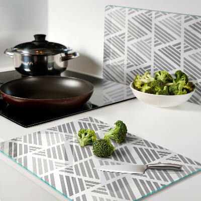 Deska kuchenna szklana Geometryczne wzory w odcieniach szarości