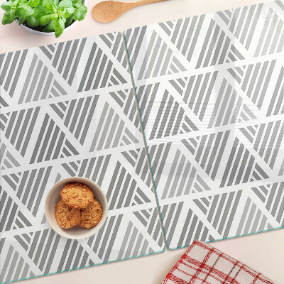 Snijplanken glas Geometrische patronen in grijstinten