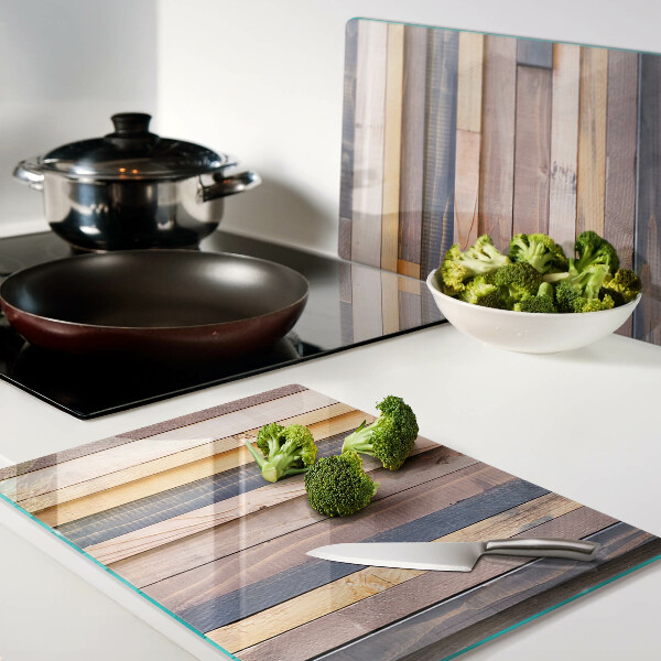 Szklana deska do krojenia Deski w odcieniach drewna